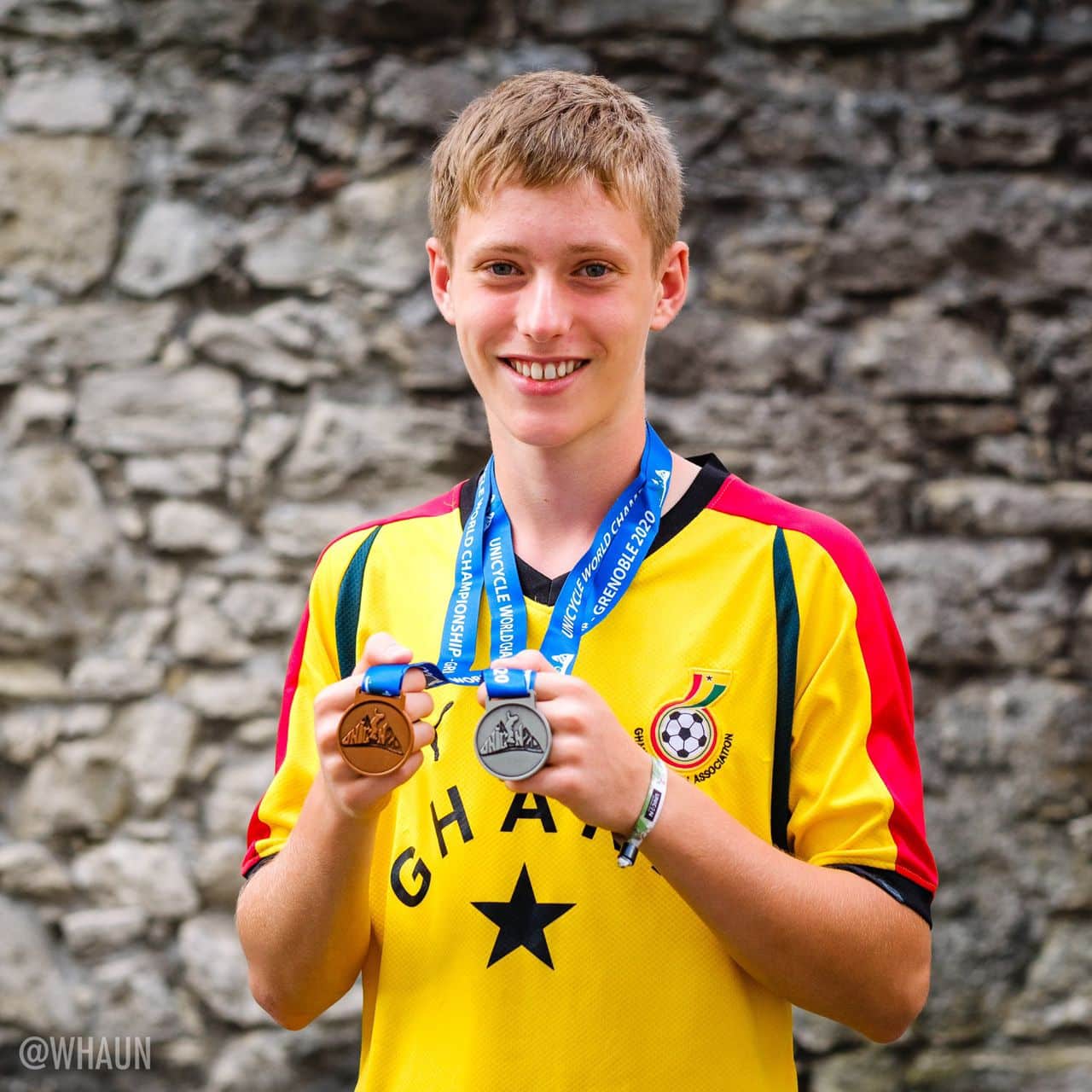 Read more about the article Trey Haun is first Ghanaian to win a medal at the Unicycling World Championship